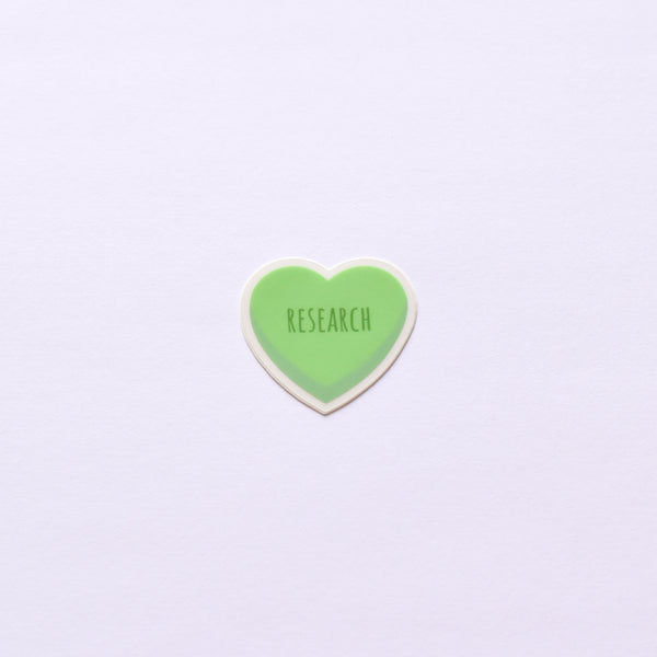 Candy Heart | transparent vinyl science sticker (science, research, chemistry, biology)