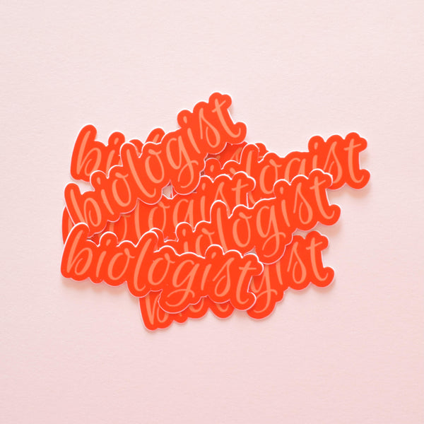 Biologist | vinyl science sticker (biology)