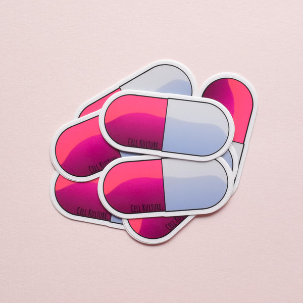 Capsule | vinyl science sticker (medical, nursing)