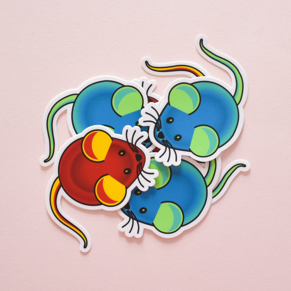 tdTomato mouse | vinyl science sticker (biology)