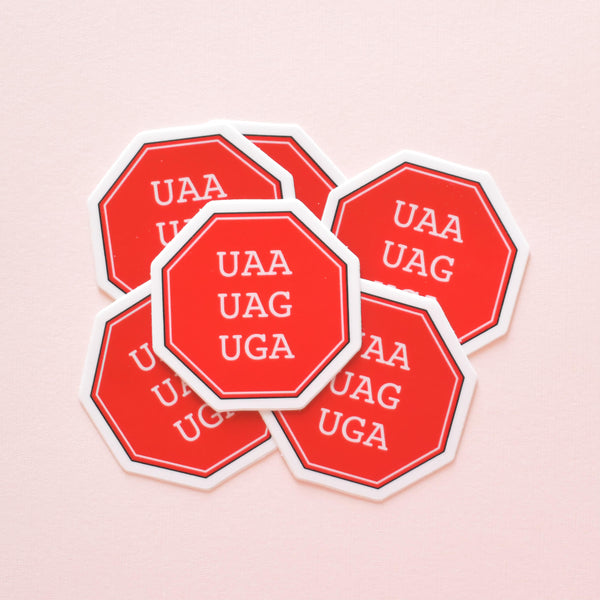 Stop codon | vinyl science sticker (biology)