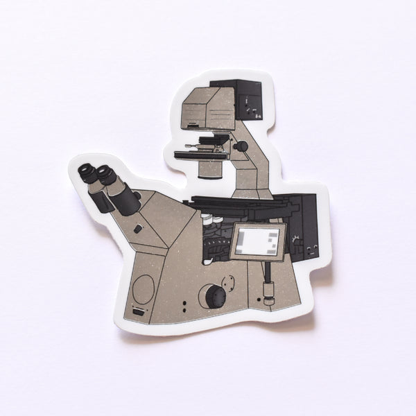Confocal microscope | chrome science sticker (biology)
