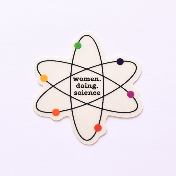 Women Doing Science | transparent vinyl sticker (STEM)