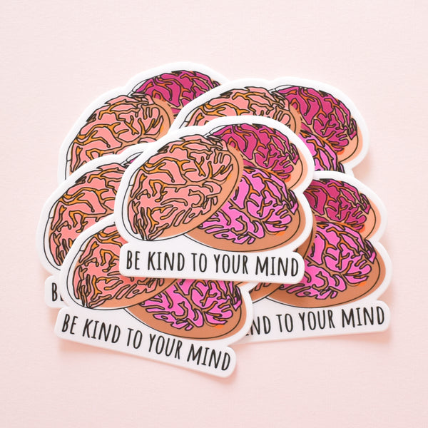 Be kind to your mind | vinyl science sticker (STEM, neuroscience)