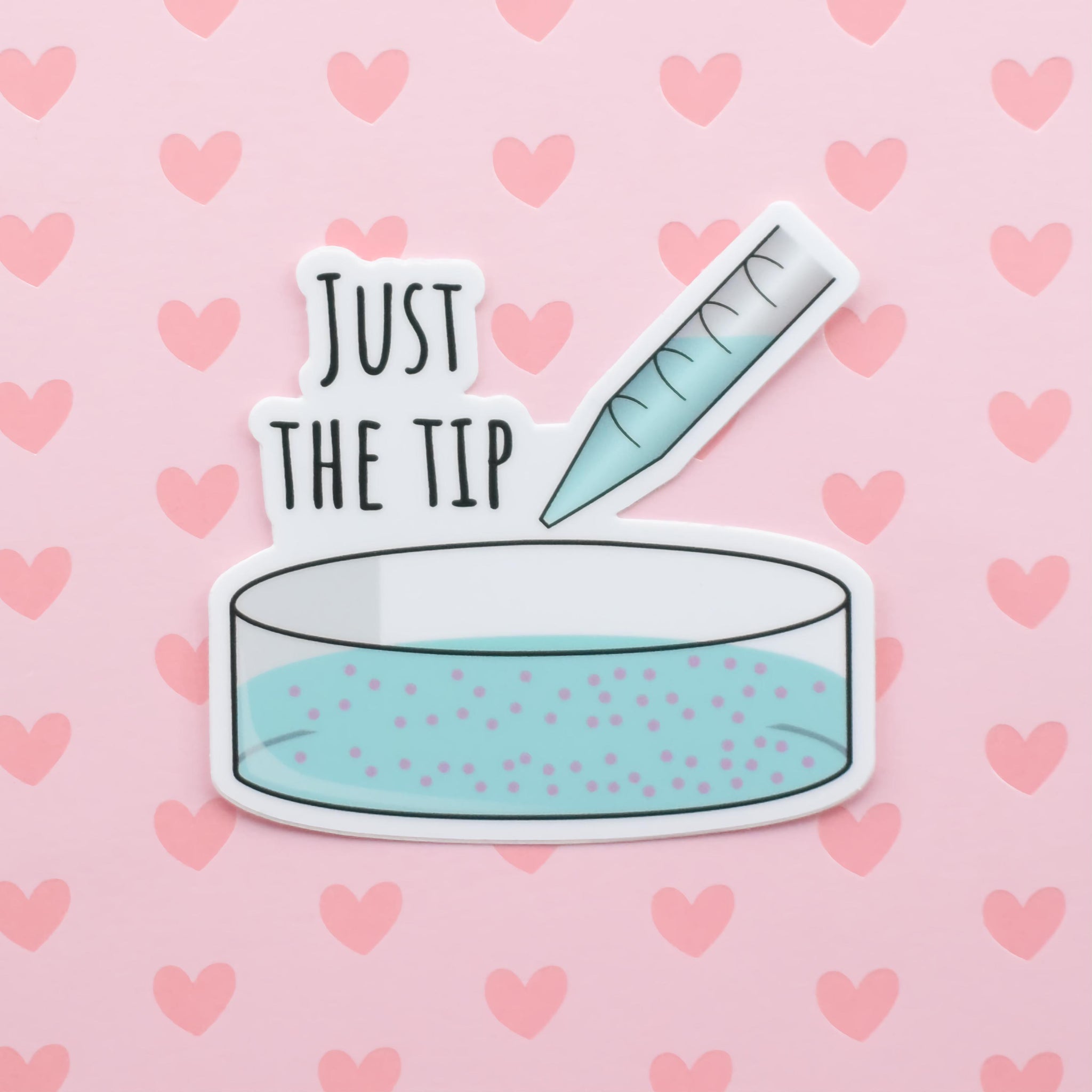 Just The Tip petri dish | vinyl science sticker (biology)