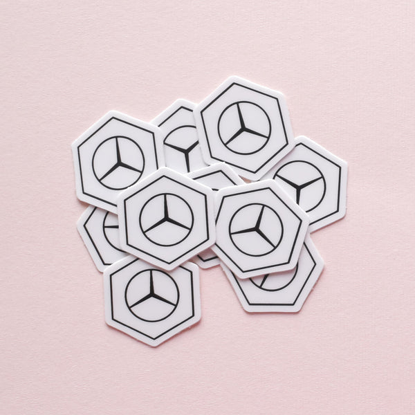 Mercedes Benzene molecule | vinyl science sticker (chemistry)