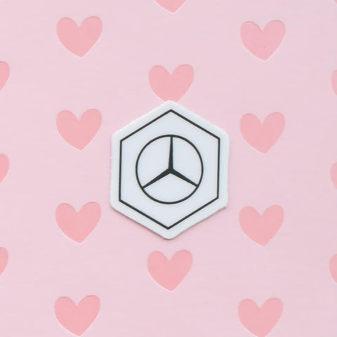 Mercedes Benzene molecule | vinyl science sticker (chemistry)