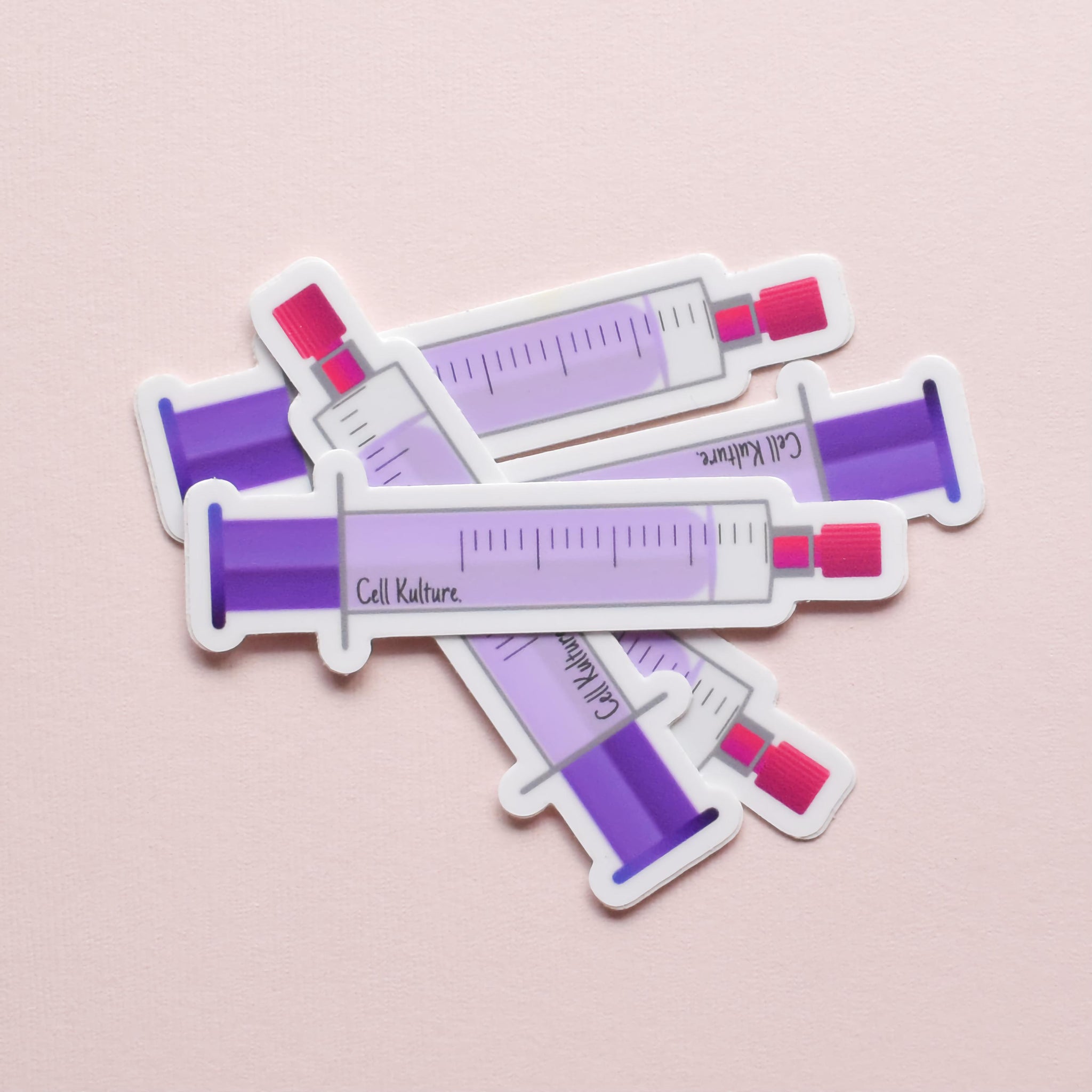 Syringe, luer lock | vinyl science sticker (medical, nursing)